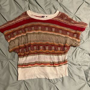 Body Central Multicolor Striped Knit Top